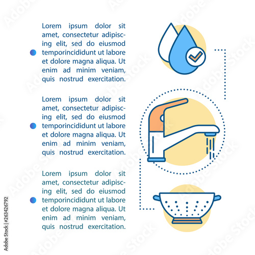 Food cleaning article page vector template