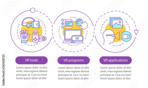 Virtual reality vector infographic template