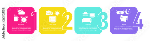 Time period vector infographic template
