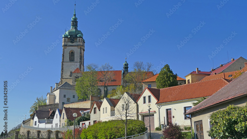 City centre of historical town Melnik, Czech Republic