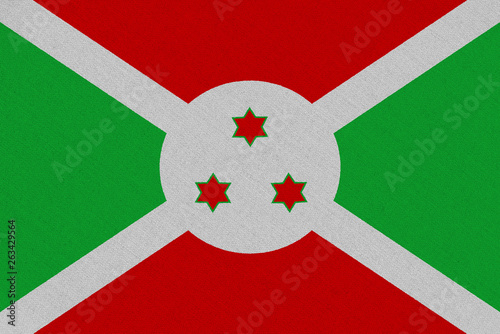 Burundi fabric flag photo