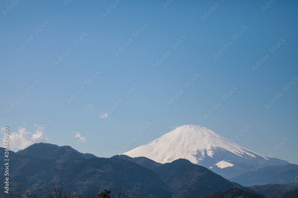 大観山から見た富士山　芦ノ湖