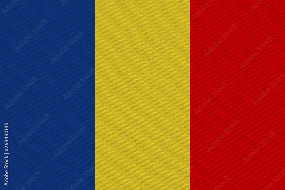 Fototapeta premium Chad fabric flag