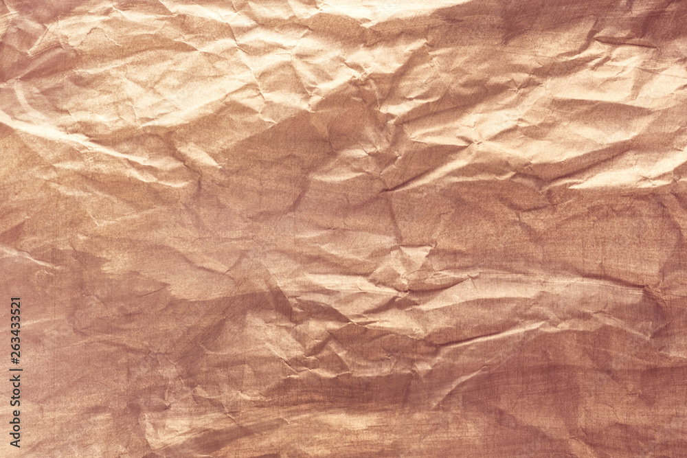 Fototapeta premium Vintage texture of crumpled paper close up.