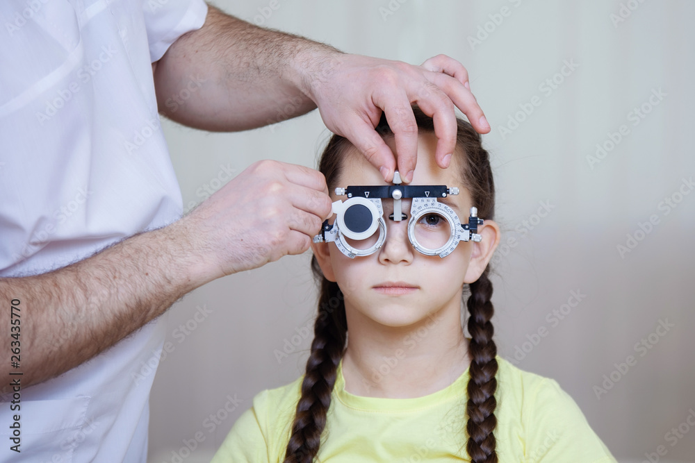 Ophthalmologist test glasses frame