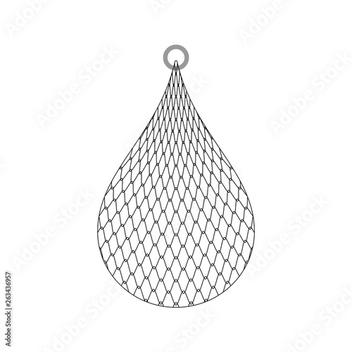 Fishing net isolated. fishnet cartoon vector illustration photo