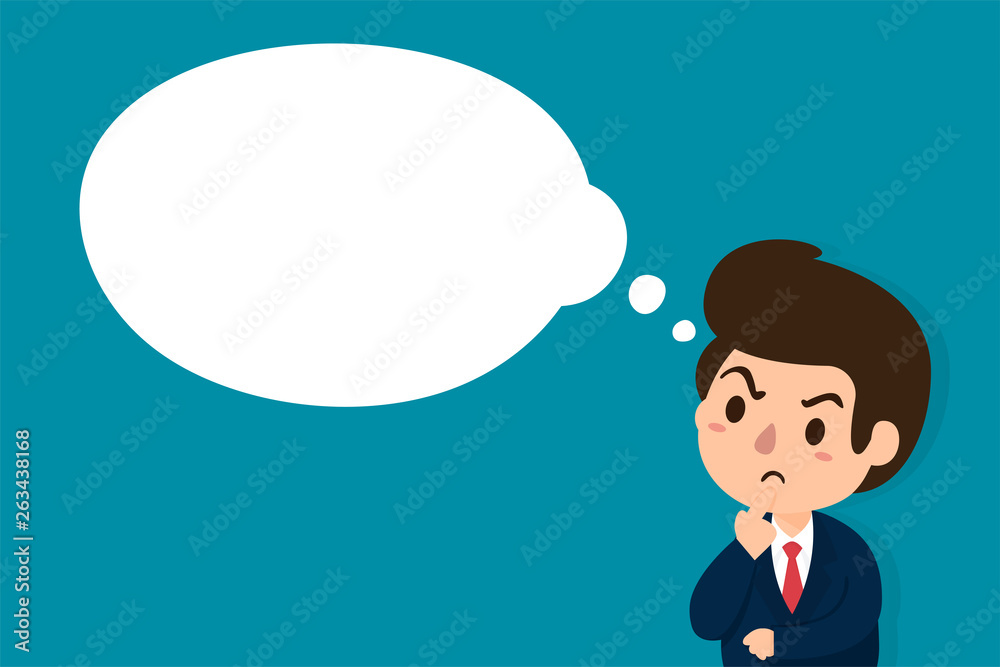 Businessmen who are skeptical or are making decisions With an empty idea box. Businessmen who are skeptical or are making decisions With an empty idea box.