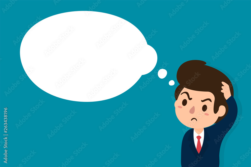 Businessmen who are skeptical or are making decisions With an empty idea box. Businessmen who are skeptical or are making decisions With an empty idea box.
