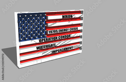 American Flag about Nixon