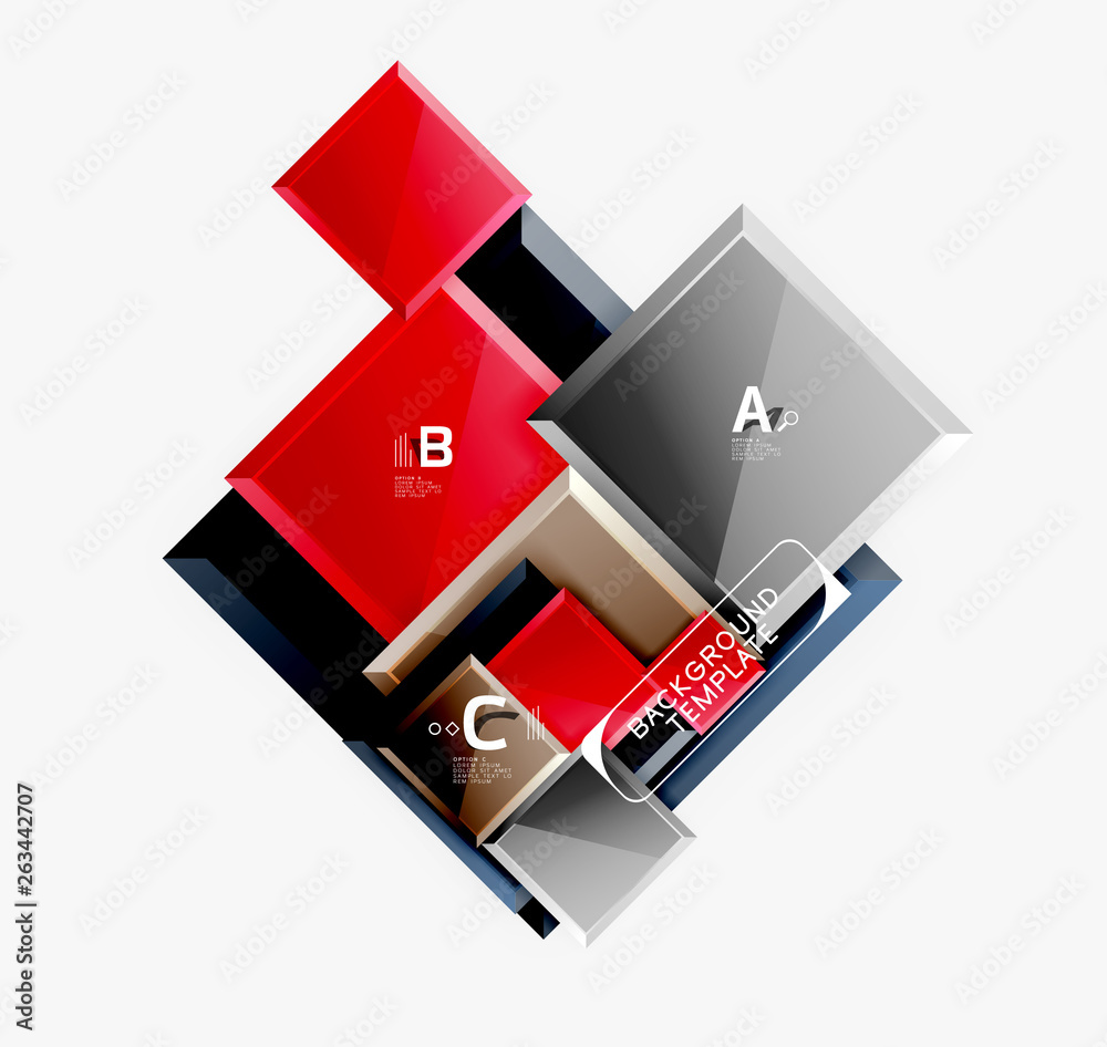 Abstract square composition for background, banner or logo Abstract square composition for background, banner or logo