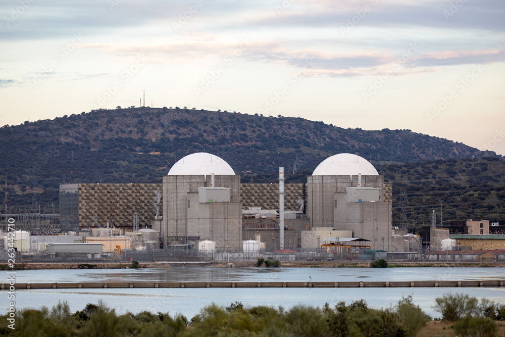 Fototapeta premium Nuclear power plant in the center of Spain