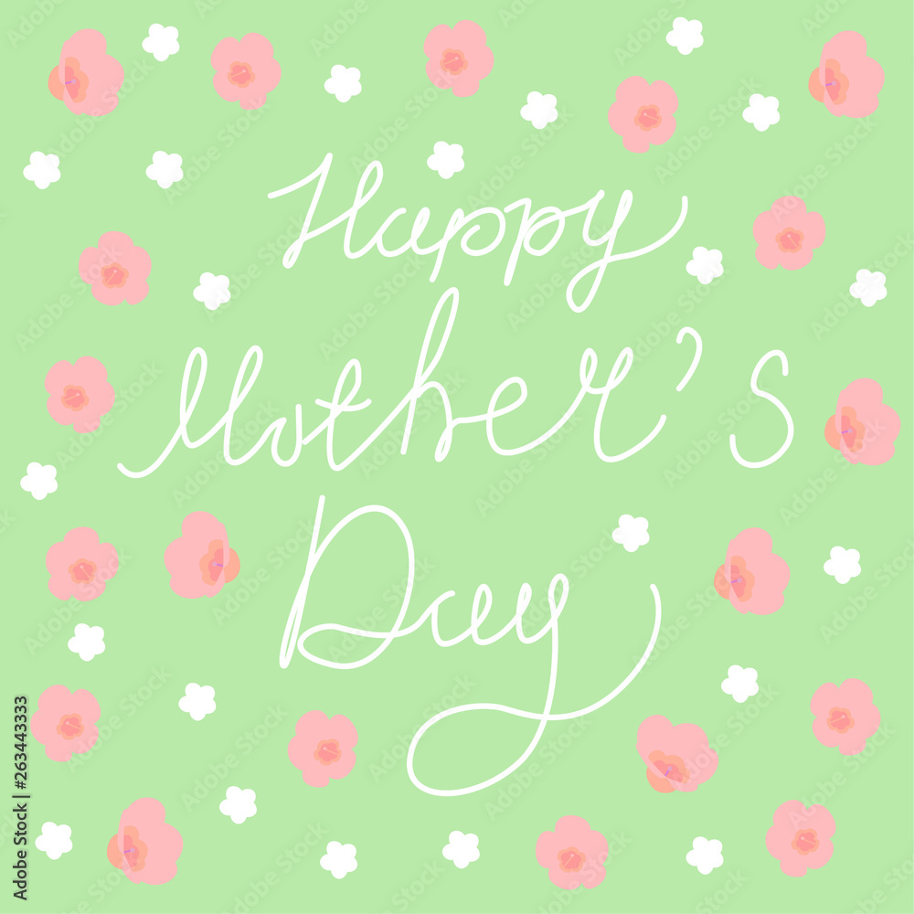 greeting card with flowers for mother s day design template.