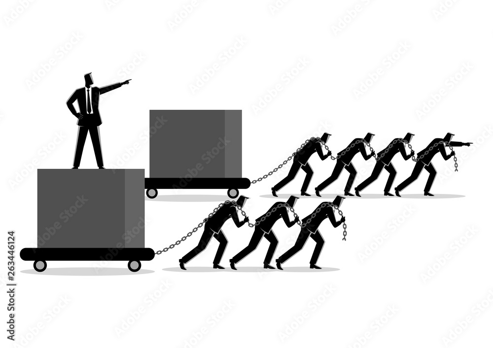The difference between leader and boss Stock Vector | Adobe Stock