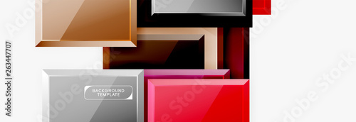 Minimal square banner abstract background