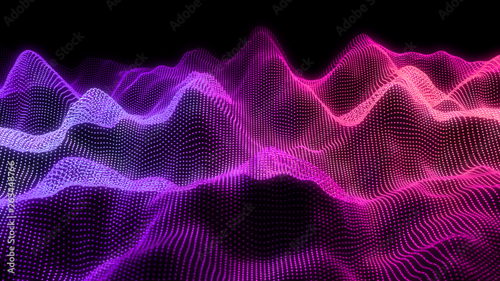 Music abstract background. Equalizer for music, showing sound waves ...