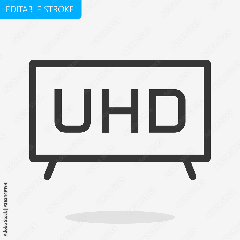 TV Icon Editable Stroke Pixel Perfect Vector TV Icon Editable Stroke Pixel Perfect Vector