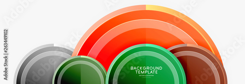 Colorful glossy circles background