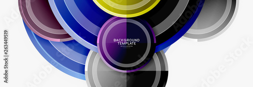 Colorful glossy circles background