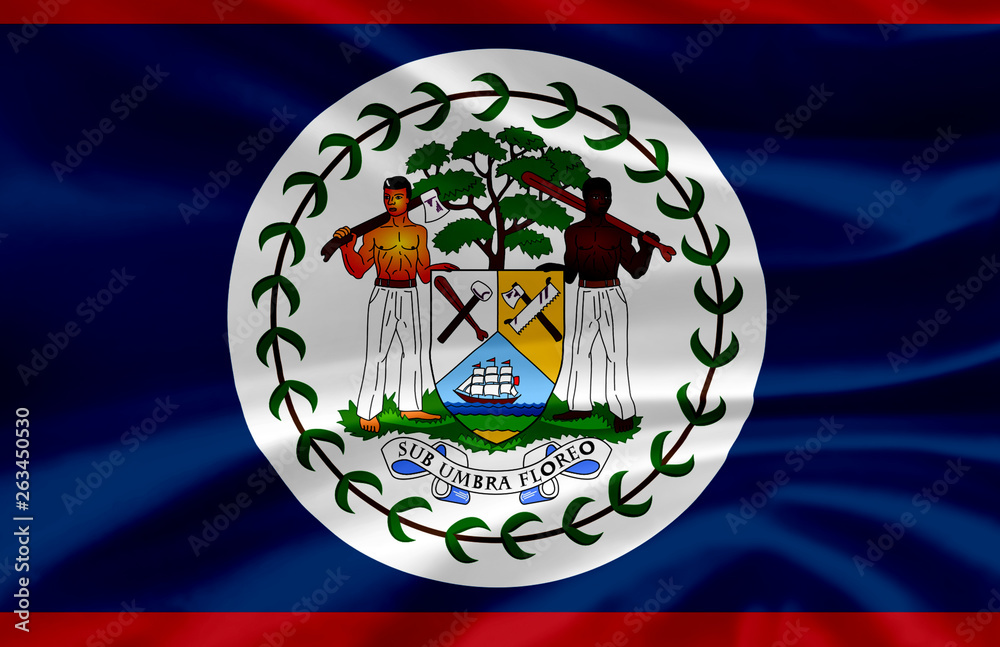 Belize waving flag illustration. Belize waving flag illustration.