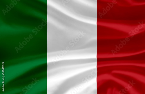 Italy waving flag illustration.