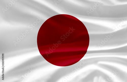 Japan waving flag illustration.