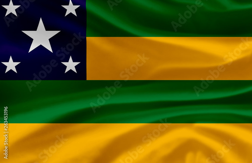 Sergipe waving flag illustration.