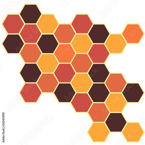 Honeycomb background. Illustration. Vector. Geometric print.