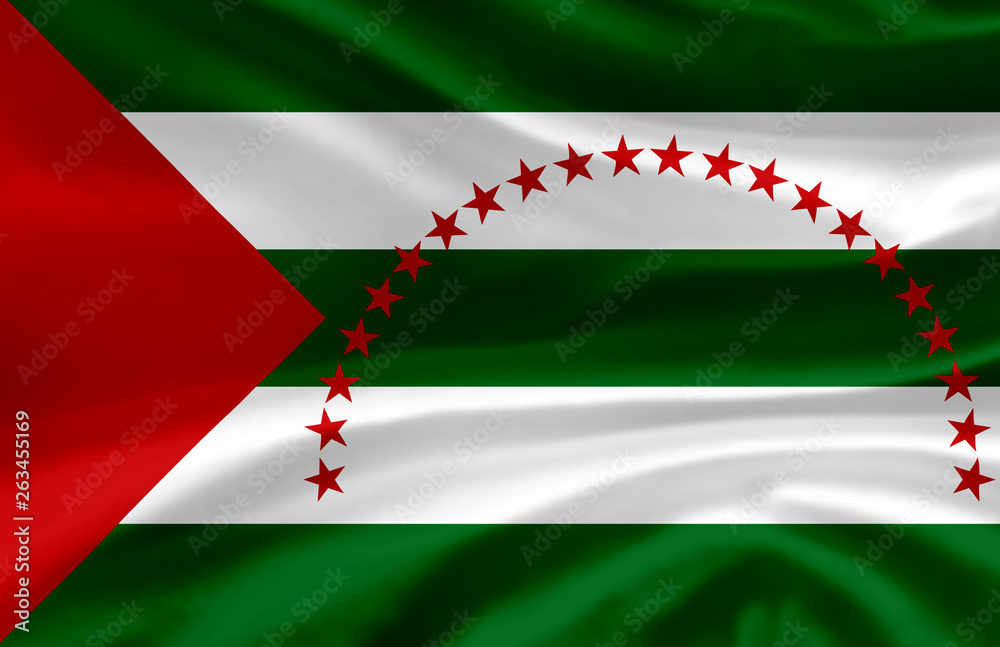 Obraz premium Manabi waving flag illustration.