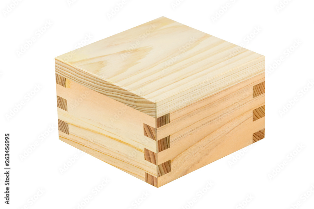 Wooden cube container box isolated on white background with Clipping path inside. (Image Stacking Technique) Wooden cube container box isolated on white background with Clipping path inside. (Image Stacking Technique)