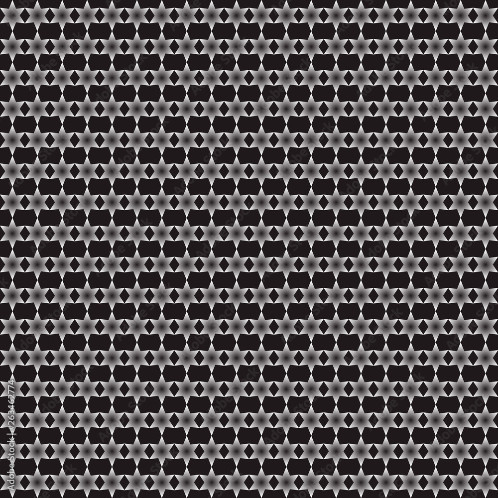 Black and white geometric stars seamless pattern Black and white geometric stars seamless pattern
