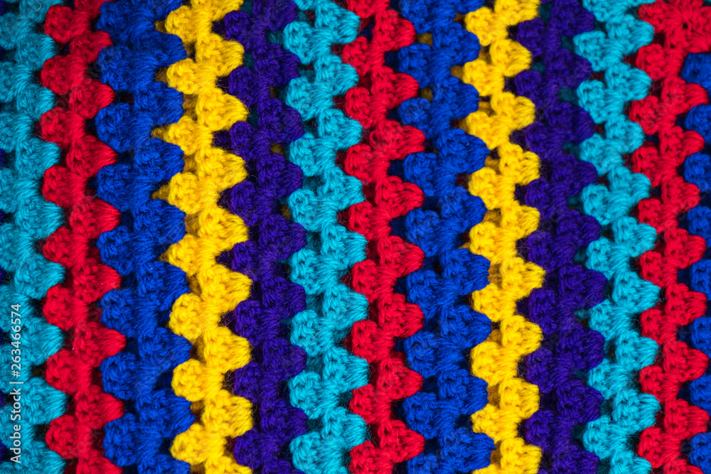 Colorful knitting wool pattern