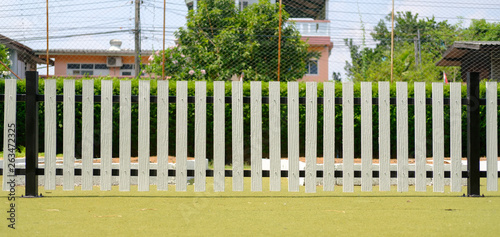 White wooden fence