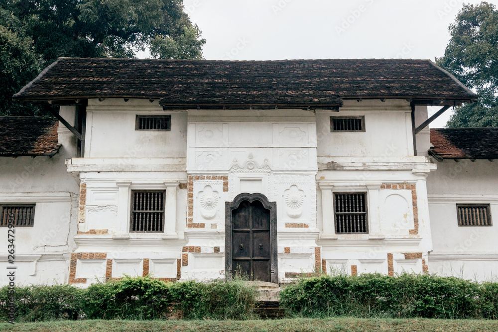 Exterior facade of Temple of the Tooth building in Kandy 
