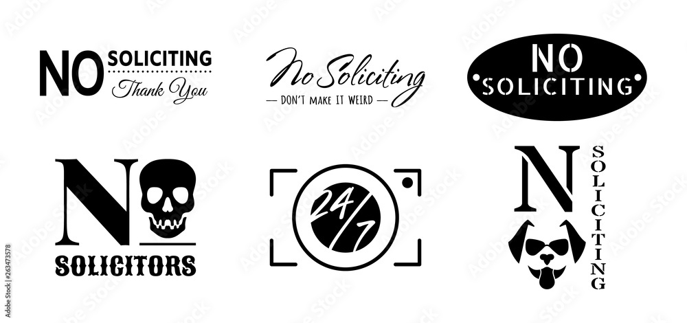 No soliciting signs