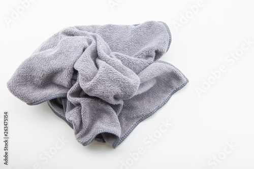 Dirty rag on white background.