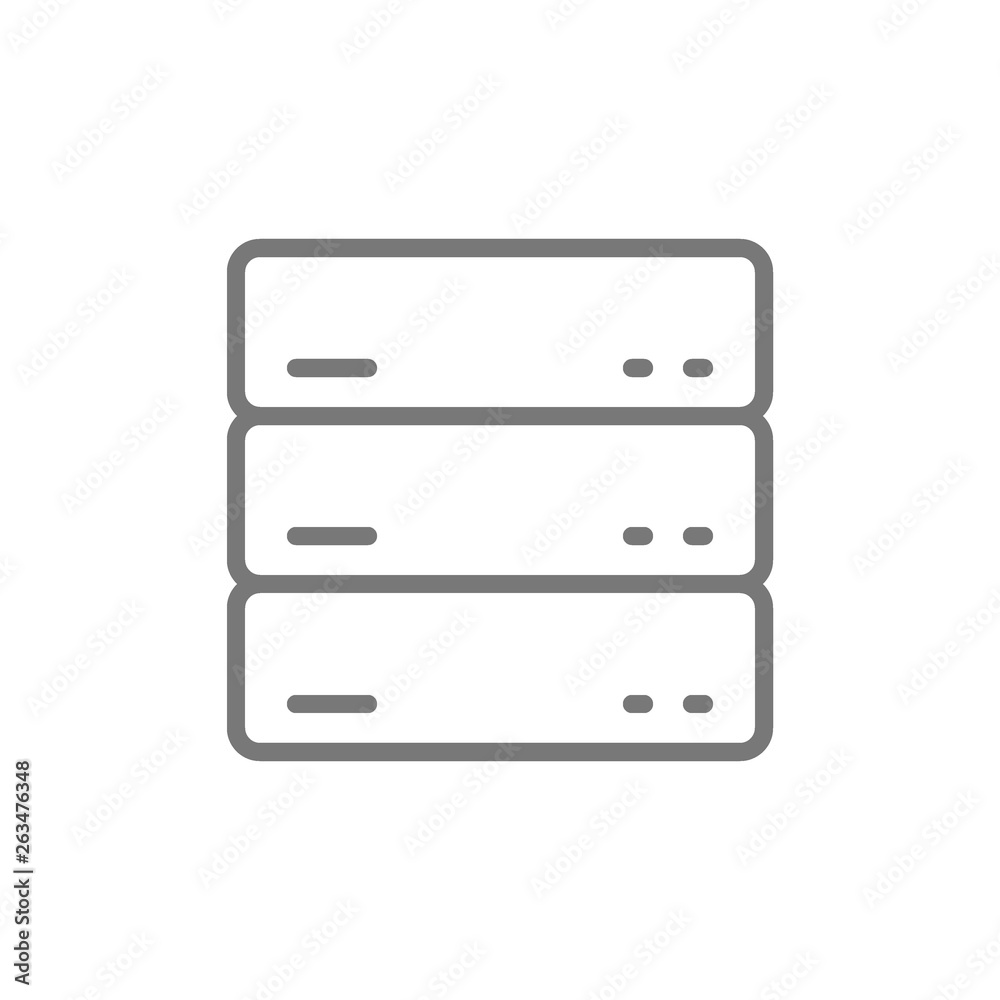 Server, data, web hosting line icon. Server, data, web hosting line icon.