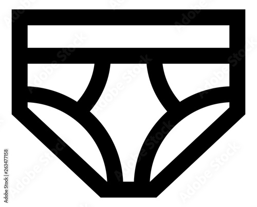 Mens Briefs Underwear Vector Icon