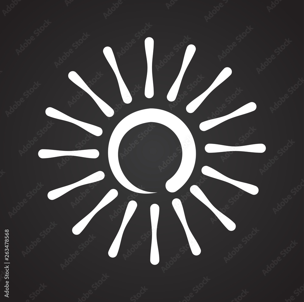 Sun icon on background for graphic and web design. Simple vector sign. Internet concept symbol for website button or mobile app.