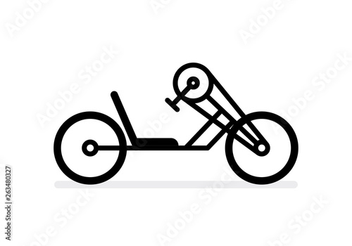 Vector icon line handbike