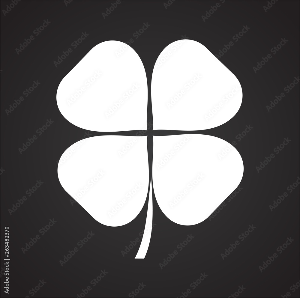 Clover icon on background for graphic and web design. Simple vector sign. Internet concept symbol for website button or mobile app. Clover icon on background for graphic and web design. Simple vector sign. Internet concept symbol for website button or mobile app.