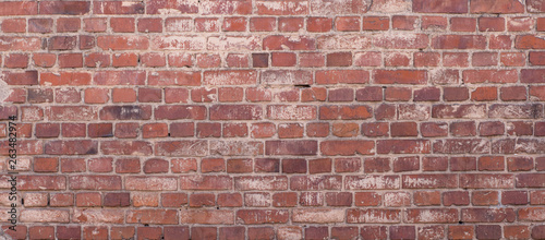 Old red brick vintage stonewall background for text or image.