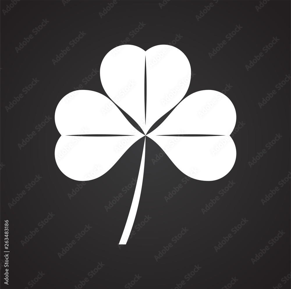 Clover icon on background for graphic and web design. Simple vector sign. Internet concept symbol for website button or mobile app. Clover icon on background for graphic and web design. Simple vector sign. Internet concept symbol for website button or mobile app.