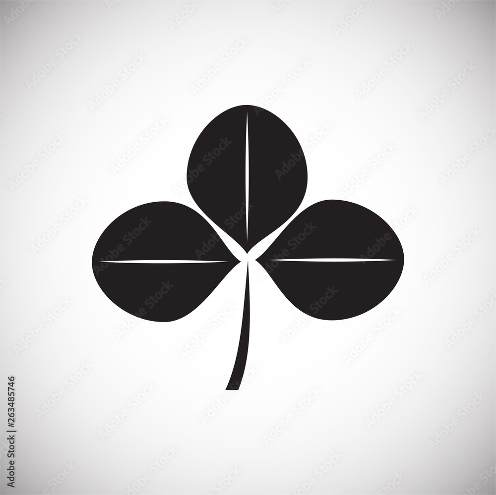 Clover icon on background for graphic and web design. Simple vector sign. Internet concept symbol for website button or mobile app. Clover icon on background for graphic and web design. Simple vector sign. Internet concept symbol for website button or mobile app.