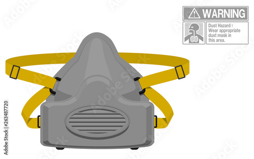 Isolated Dust mask on transparent background