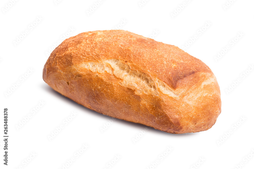 Ciabatta bread. Crusty white whreat bread italian cuisine