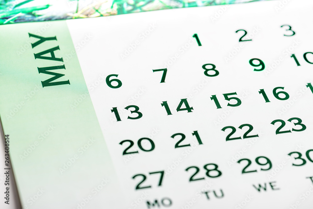 Obraz premium May calendar page