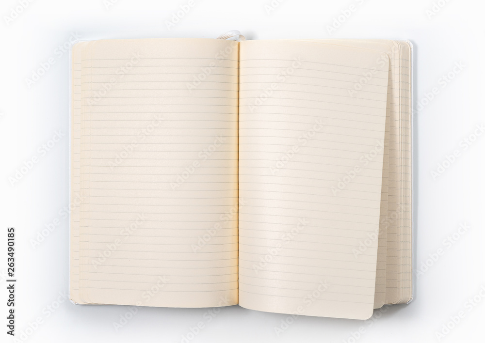 white notebook on white background with clipping path white notebook on white background with clipping path