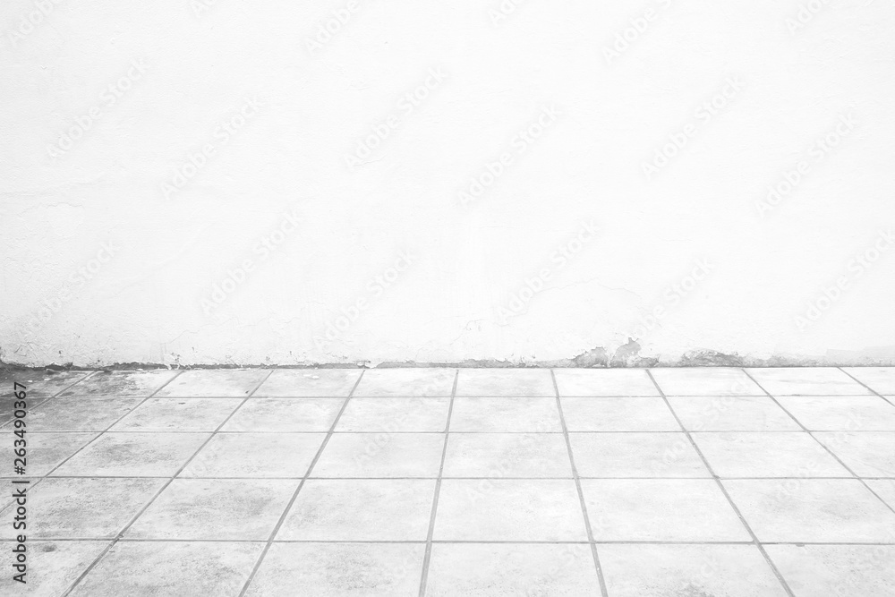 Abstract White Concrete Room Background.