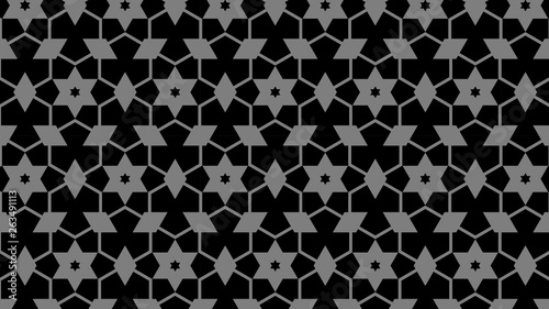 Black Seamless Stars Pattern Image