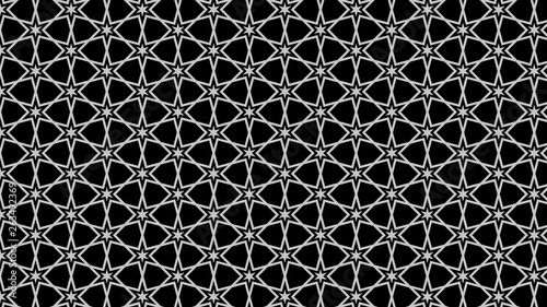 Black Seamless Star Pattern Background